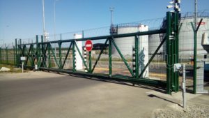 Ворота откатные консольного типа 9, 12 метровые