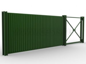 Откатные ворота со сплошным заполнением